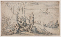 KT 2009 021
<br/>
De dronkenschap van Noach
<br/>
<em>Talesius, Quirijn Dirkszoon (1505-1573)</em>